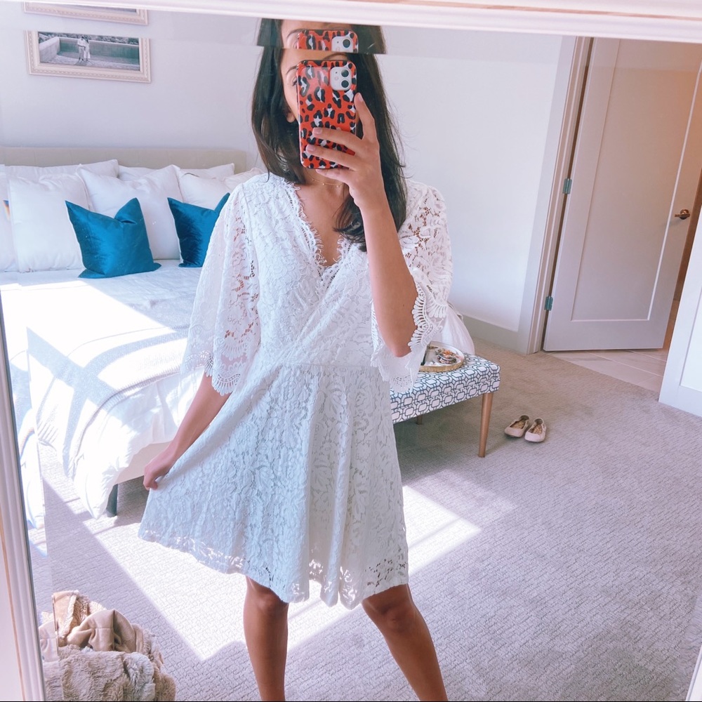 White lace dress
